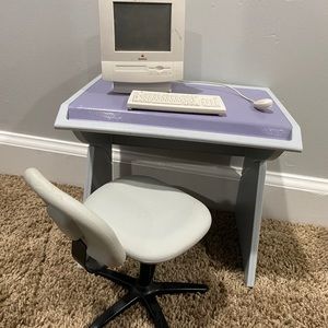 American Girl vintage desk, computer and chair